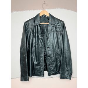 Preston & York | Black Vintage Lambskin Leather Jacket | Women's Medium
